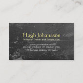 Carte De Visite Fitness Personal Trainer Bold Text Dumbbell Logo (Dos)