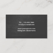 Carte De Visite Fitness Personal Trainer Bold Text Professional (Dos)