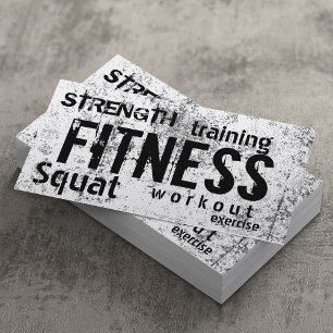 Carte De Visite Fitness Personal Trainer Cool Grunge Professional