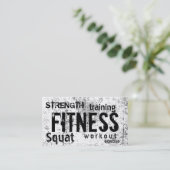 Carte De Visite Fitness Personal Trainer Cool Grunge Professional (Debout devant)
