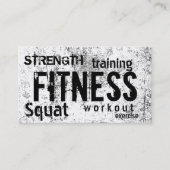 Carte De Visite Fitness Personal Trainer Cool Grunge Professional (Devant)