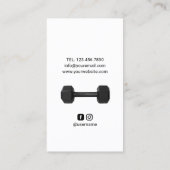 Carte De Visite Fitness Personal Trainer Creative Dumbbell Splash (Dos)