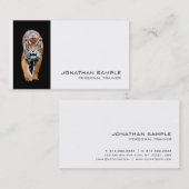Carte De Visite Fitness Personal Trainer Design élégant Luxe (Devant / Derrière)
