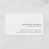 Carte De Visite Fitness Personal Trainer Design élégant Luxe (Dos)
