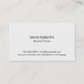 Carte De Visite Fitness Personal Trainer Fire and Flames (Dos)