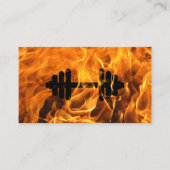 Carte De Visite Fitness Personal Trainer Fire and Flames (Devant)
