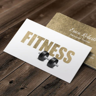 Carte De Visite Fitness Personal Trainer Modern Gold Typographie