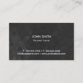 Carte De Visite Fitness Personal Trainer Moderne Géométrique (Dos)