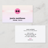Carte De Visite Fitness Personal Trainer Ombre Pink (Devant / Derrière)