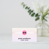 Carte De Visite Fitness Personal Trainer Ombre Pink (Debout devant)
