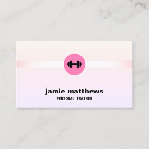 Carte De Visite Fitness Personal Trainer Ombre Pink