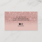 Carte De Visite Fitness Personal Trainer Pink Kettlebell Logo (Dos)