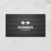Carte De Visite Fitness Personal Trainer Professional Black Metal (Devant)