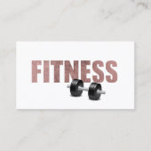 Carte De Visite Fitness Personal Trainer Rose Gold Typographie (Devant)