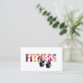 Carte De Visite Fitness Personal Trainer Typographie moderne (Debout devant)