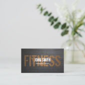 Carte De Visite Fitness Professional Grunge Metal Personal Trainer (Debout devant)