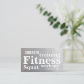 Carte De Visite Fitness Professional Metal Personal Trainer (Debout devant)