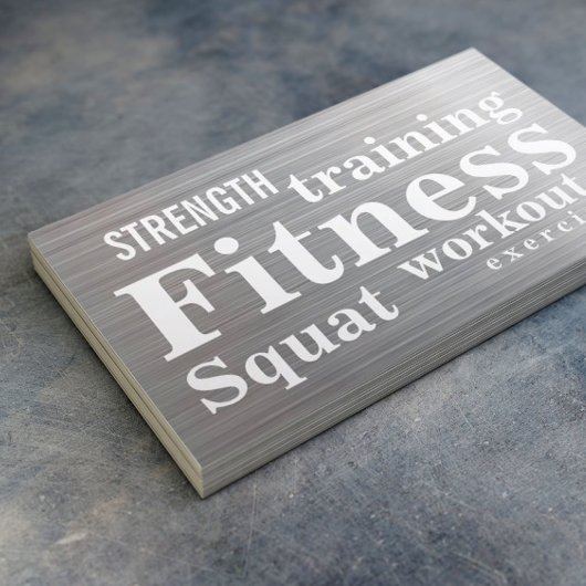 Carte De Visite Fitness Professional Metal Personal Trainer
