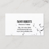 Carte De Visite Fitness Trainer Gras Texte Grunge Bodybuilding (Dos)