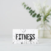 Carte De Visite Fitness Trainer Gras Texte Grunge Bodybuilding (Debout devant)