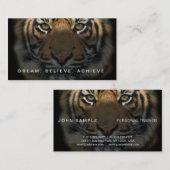 Carte De Visite Fitness Trainer Studio Professionnel Élégant Matte (Devant / Derrière)