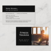 Carte de visite, Fitness Training Noir et Blanc (Devant / Derrière)