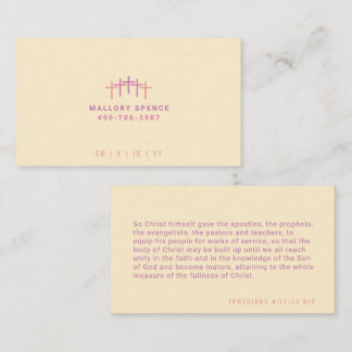 Carte De Visite Five Custom Color Crosses Logo | Fivefold Ministry