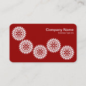 Carte De Visite Five Gears II - Blanc sur Ruby Red - Grey Back (Devant)