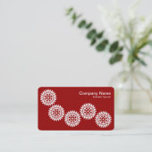 Carte De Visite Five Gears II - Blanc sur Ruby Red - Grey Back (Debout devant)