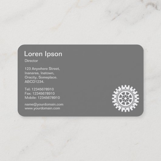 Carte De Visite Five Gears II - Blanc sur Ruby Red - Grey Back (Dos)