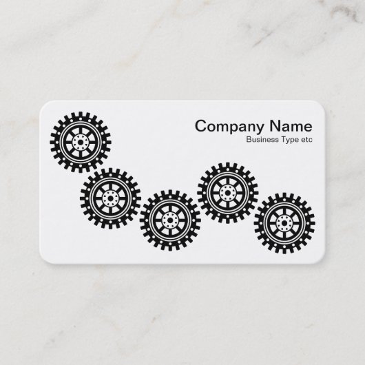Carte De Visite Five Gears II - Noir et Blanc (Devant)