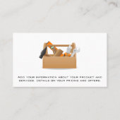 Carte De Visite Fixation des outils dans boîte à bois (Dos)