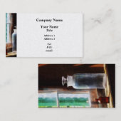 Carte De Visite Flacon à réactif et petite bouteille marron - Plat (Devant / Derrière)