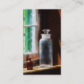 Carte De Visite Flacon à réactif et petite bouteille marron - Plat (Dos)