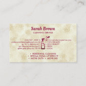 Carte De Visite Flacon de spray scintillant rose et or (Dos)