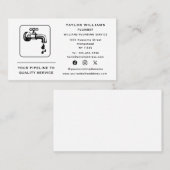 Carte De Visite Flacon d'eau goutte plomberie de plomberie médias  (Devant / Derrière)