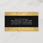 Carte De Visite Flacons d'or métallique | Logo du salon de coiffur (Dos)