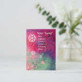 Carte De Visite FLAKES DE NEIGE Papier de perle (Debout devant)