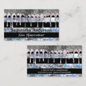 Carte De Visite Flakes d'or violet | Séquence de Parties scintilla (Devant / Derrière)