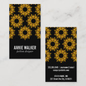 Carte De Visite Flakes | Or / Noir (Devant / Derrière)
