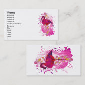 Carte De Visite Flamant rose (Devant / Derrière)