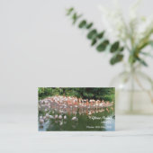 Carte De Visite flamant rose (Debout devant)