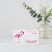 Carte De Visite Flamant rose (Debout devant)