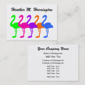 Carte De Visite Flamant rose (Devant / Derrière)