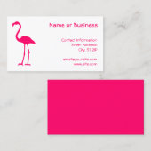Carte De Visite Flamant Rose Clair (Devant / Derrière)