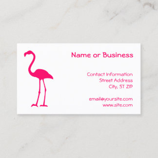 Carte De Visite Flamant Rose Clair