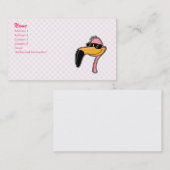 Carte De Visite Flamant rose d'amortisseur (Devant / Derrière)