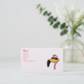 Carte De Visite Flamant rose d'amortisseur (Debout devant)