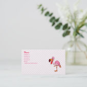Carte De Visite Flamant rose de bonus (Debout devant)