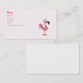 Carte De Visite Flamant rose de Fernando (Devant / Derrière)